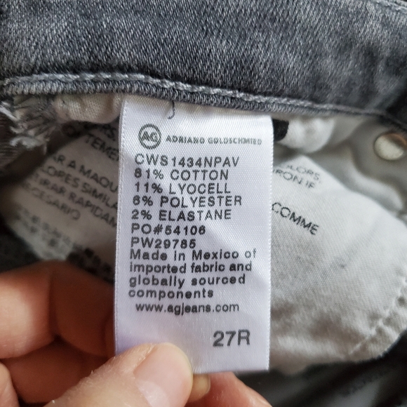 AG The Prima Cigarette Ankle Gray Skinny Jeans Size 27 - Picture 9 of 13